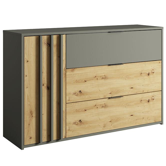 Kommode Rimini 1d3sz grau/eiche artisan