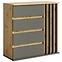 Kommode Doris 1d4s eiche artisan/grau