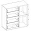 Kommode Doris 1d4s eiche artisan/grau,5