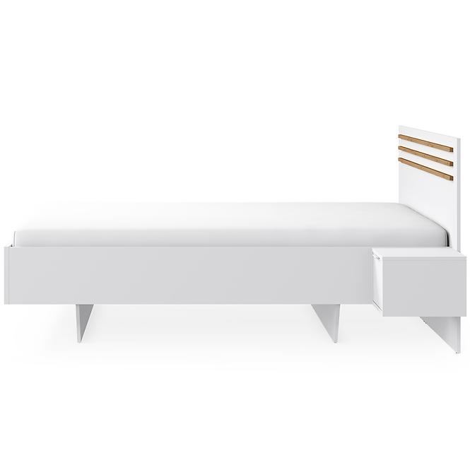 Bett Florencja 160 mit Schränken weiß/eiche artisan