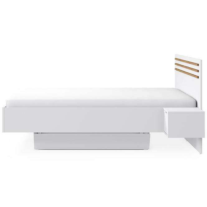 Bett Florencja 160 mit Schränken weiß/eiche artisan