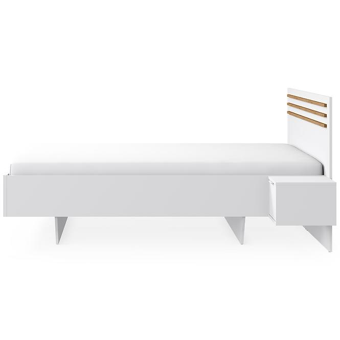Bett Florencja 180 mit Schränken weiß/eiche artisan