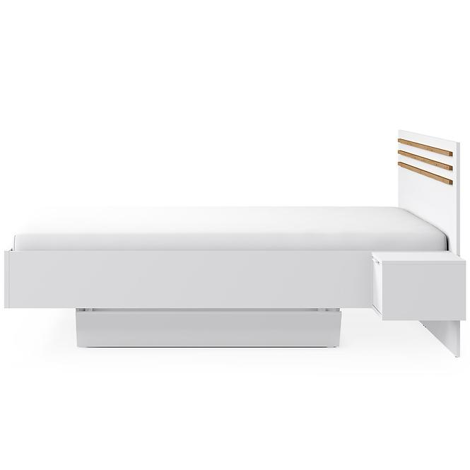 Bett Florencja 180 mit Schränken weiß/eiche artisan