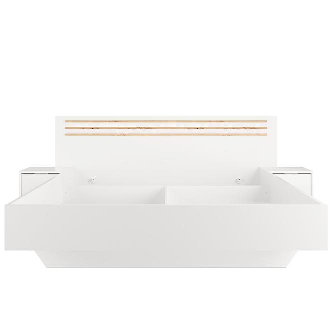 Bett Florencja 180 mit Schränken weiß/eiche artisan