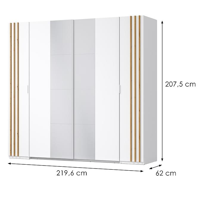 Schrank Florencja 2d weiß/eiche artisan
