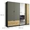 Schrank Rimini 4d2s grau/eiche artisan,3