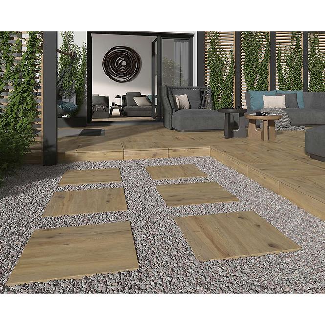 Terrassenpflaster Garden Wood Rustbrown 59,7x59,7x2,0,2