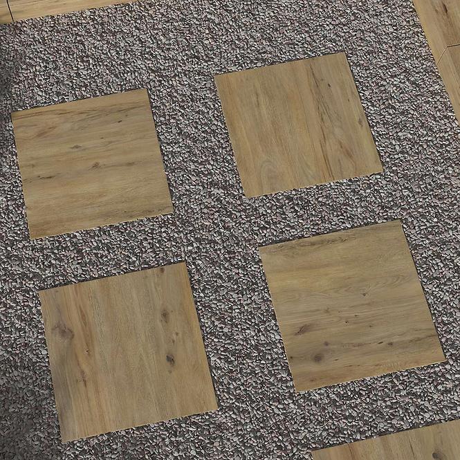 Terrassenpflaster Garden Wood Rustbrown 59,7x59,7x2,0,3