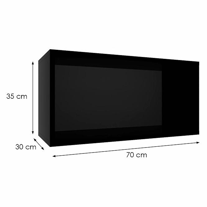 Hängende Ablage Izumi-11-BL schwarz matte