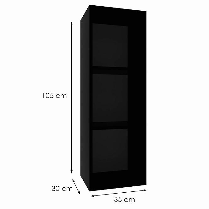 Hängeschrank Izumi-12-BL schwarz matte