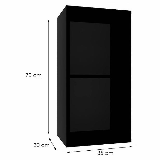 Hängeschrank Izumi-15-BL schwarz matte