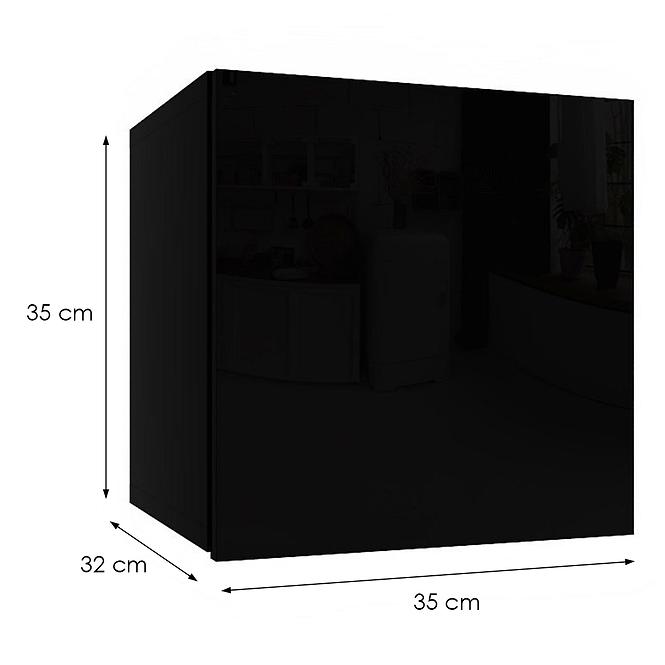 Hängeschrank Izumi-20-BL schwarz matte/glanz