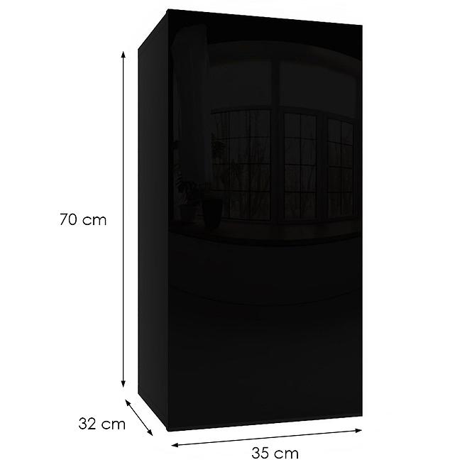 Hängeschrank Izumi 21-BL schwarz matte/glanz
