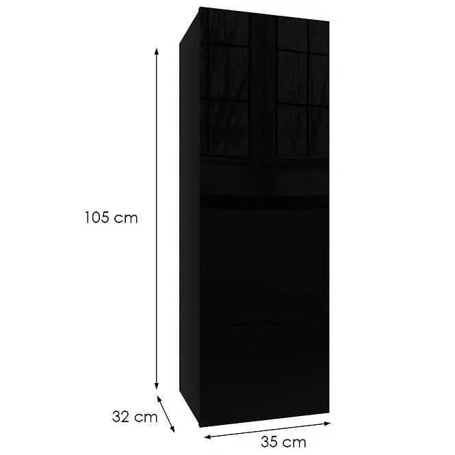 Hängeschrank Izumi-22-BL schwarz matte/glanz