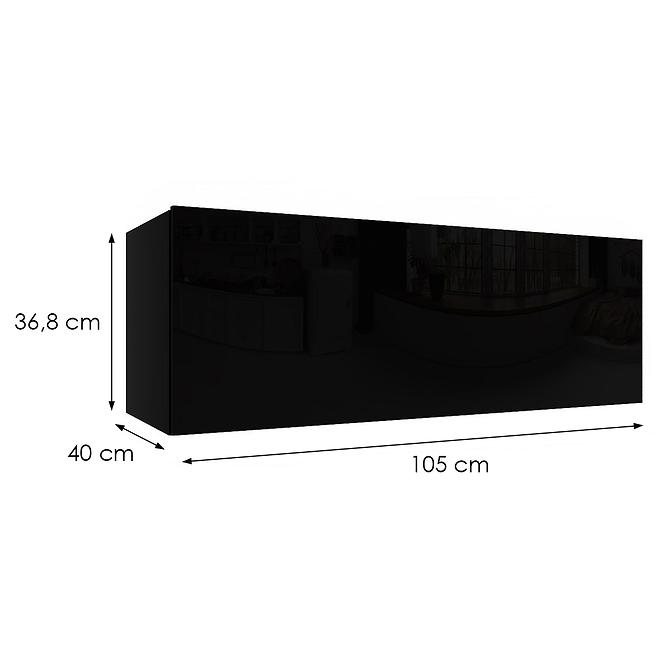 Hängeschrank Izumi-42-BL schwarz matte/glanz