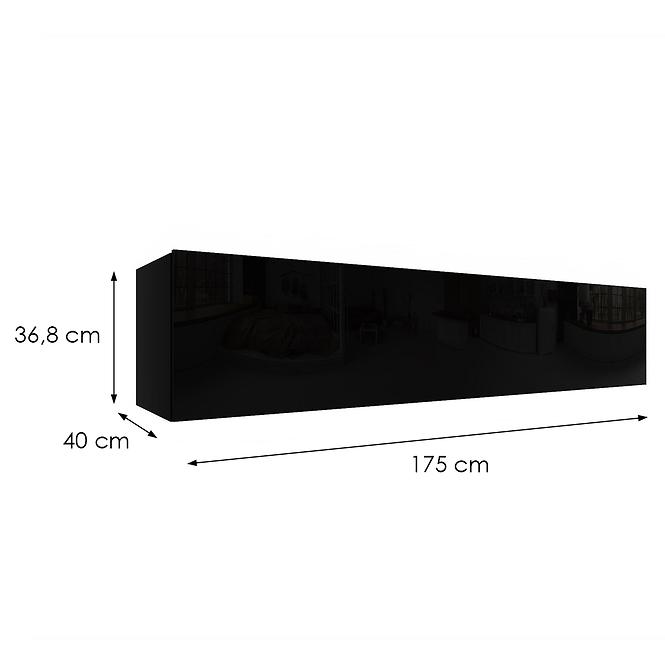 Hängeschrank Izumi-44-BL schwarz matte/glanz