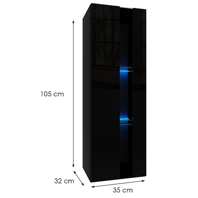 Hängeschrank Izumi 1 BL schwarz matte/glanz
