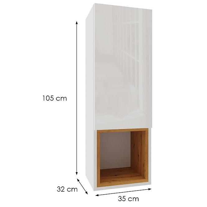 Hängeschrank Izumi 3 WH-DC weiß matte/glanz/artisan