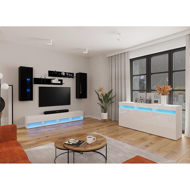 Tv Tisch Izumi 105 WH weiß matte/glanz