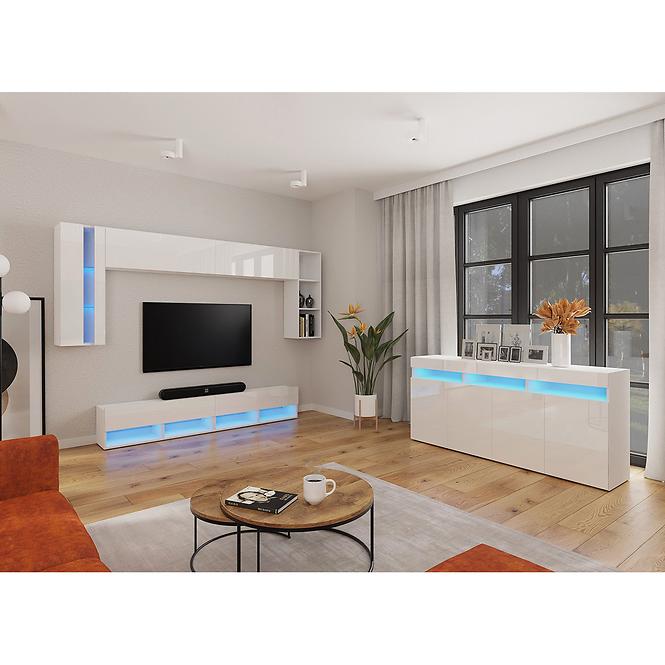 Tv Tisch Izumi 105 WH weiß matte/glanz