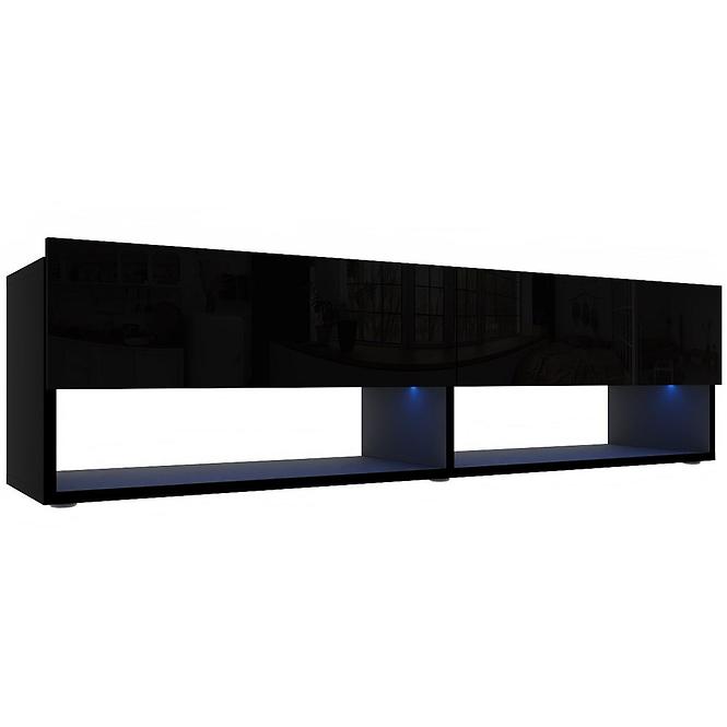 Tv Tisch Izumi 140 BL schwarz matte/glanz
