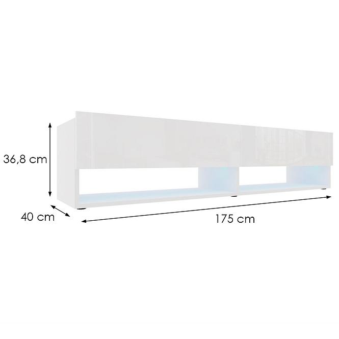 Tv Tisch Izumi 175 WH weiß matte/glanz