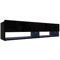 Tv Tisch Izumi 175 BL schwarz matte/glanz