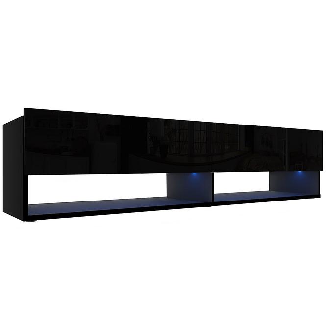 Tv Tisch Izumi 175 BL schwarz matte/glanz