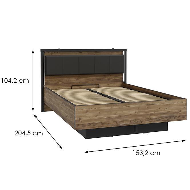 Bett Haruki HYTL1142B alpenfichte/schwarz