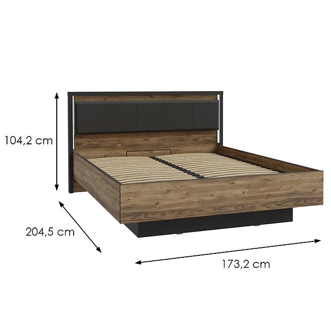 Bett Haruki HYTL1162B alpenfichte/schwarz