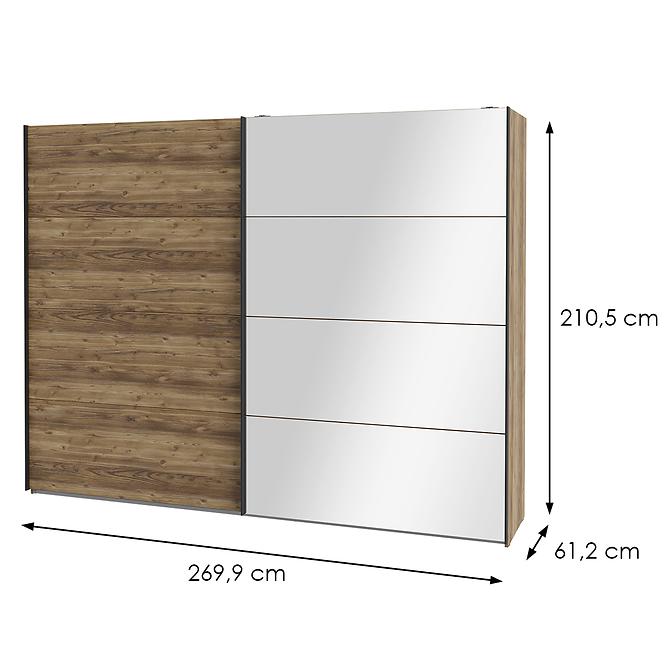 Schrank Haruki HYTS12411 alpenfichte/schwarz
