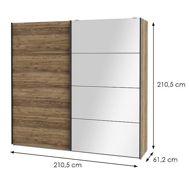 Schrank Haruki HYTS92411 alpenfichte/schwarz