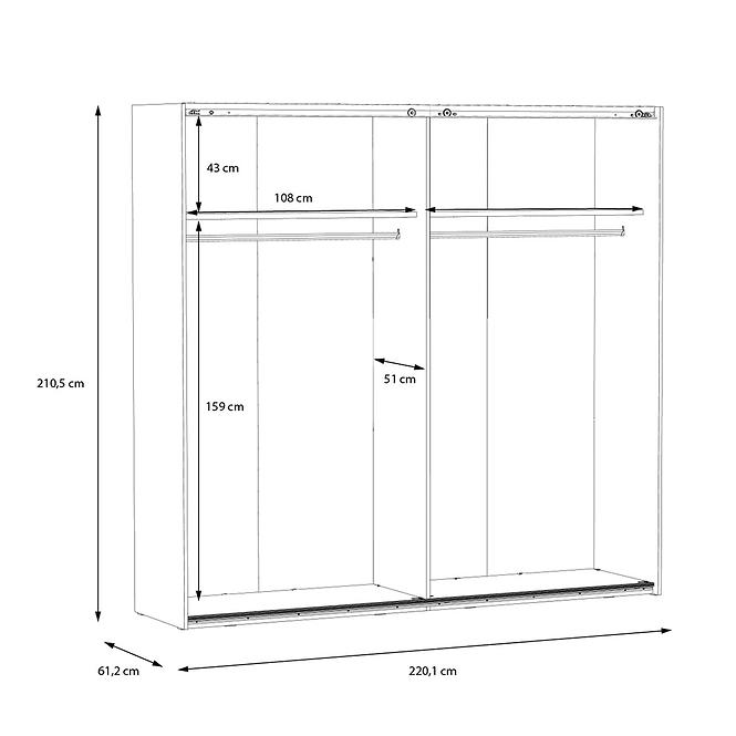 Schrank Haruki HYTS92411 alpenfichte/schwarz