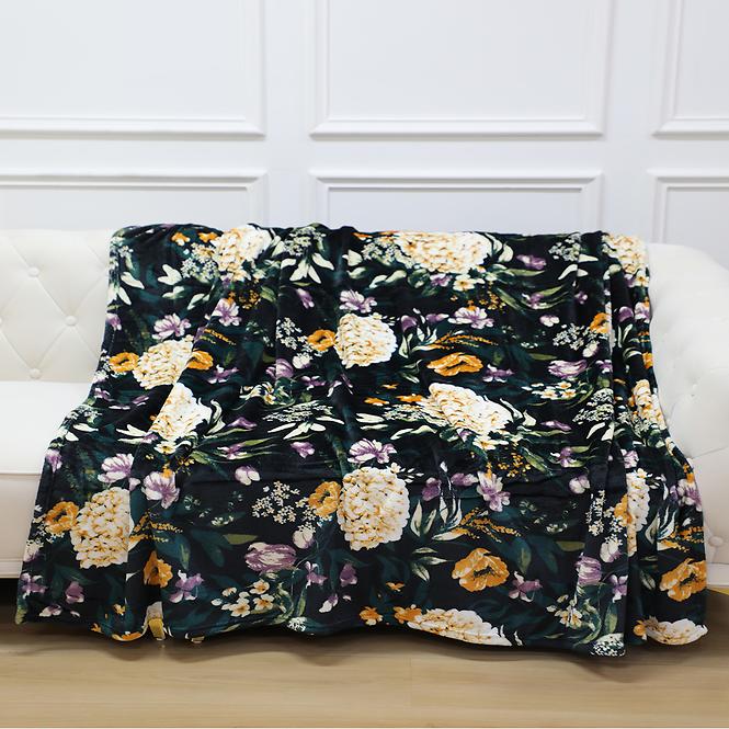Decke Rose 130x170 cm Dunkelblau