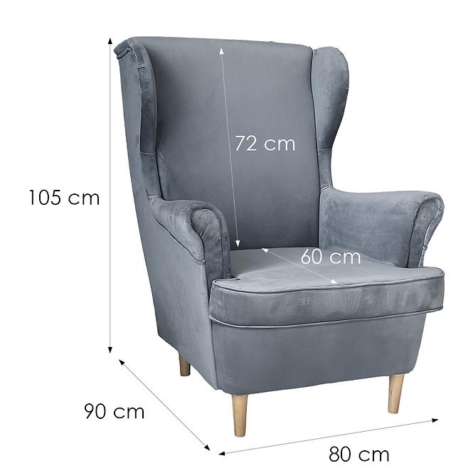 Sessel Kingston Royal 28 00/1 Grau
