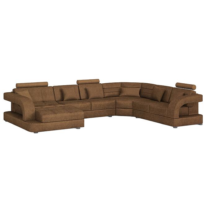 Ecksofa Douglas C L Morena 7 Braun
