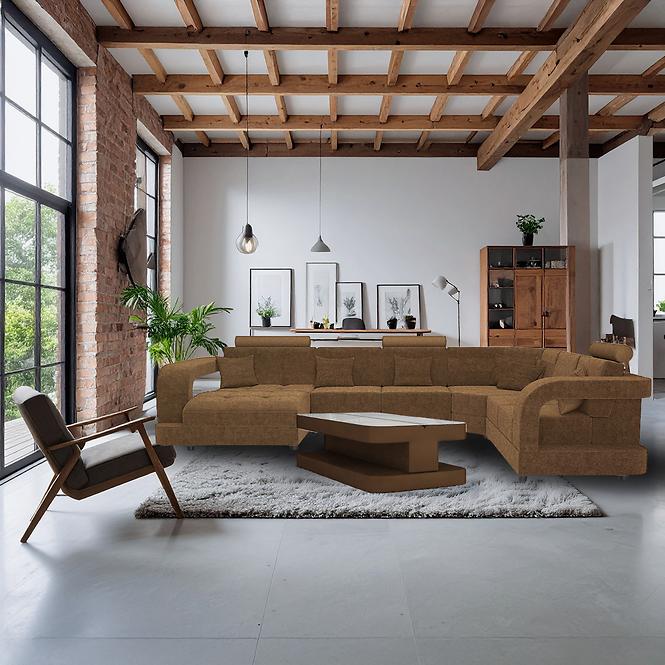 Ecksofa Douglas C L Morena 7 Braun