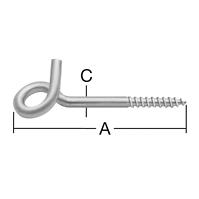 Haken mit Schraube 140x8,9 2 St.