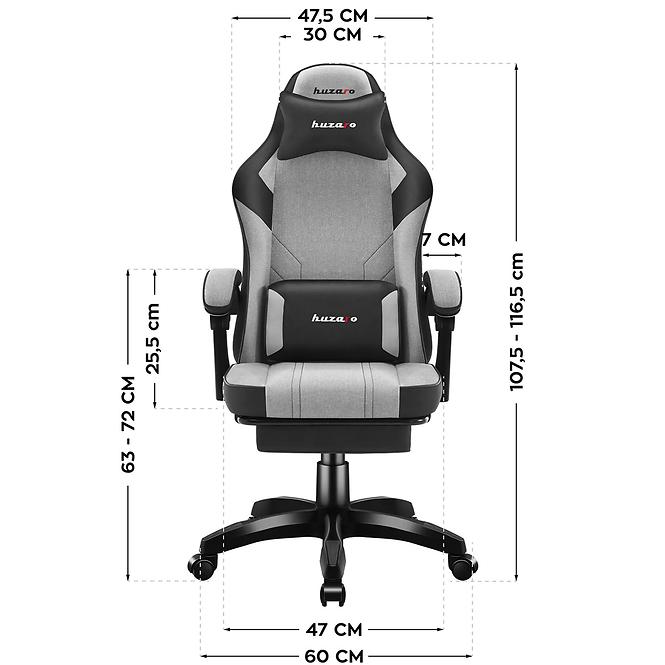 Spielerstuhl Huzaro Force 3.7 GREY