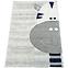 Teppich Quincey 1,25/1,7 A2714a Ojf dunkelblau/creme