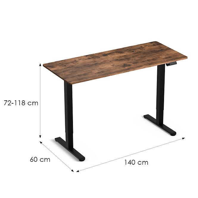 Schreibtisch LV1714 Control Lite140 schwarz/rustikal