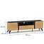 Tv Tisch Toscania 06 eiche Dune/Schwarzer Esche/Glas,3