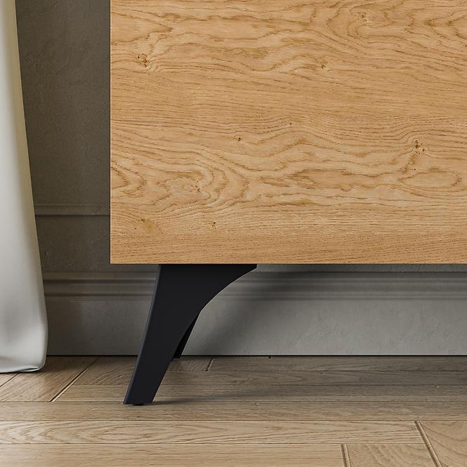 Tv Tisch Toscania 06 eiche Dune/Schwarzer Esche/Glas