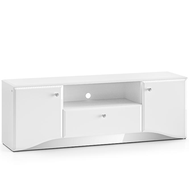 Tv Tisch Glamour 03 weiß glanz