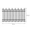 Metallzaun Brema 117,5x200 RAL9005 W6161,2