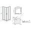 Duschkabine KW KN/TX5B 90 W15 SB Glass Protect,2