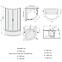 Duschkabine KPL-KP4/TX5B 90/165 W15 SB+BPZS+OB,2