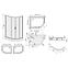 Komplettduschkabine KP4/TX5B 90/120 Links W15 SB+BP+OBP,2