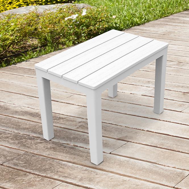 Schemel aus Kunststoff Timor Weiß