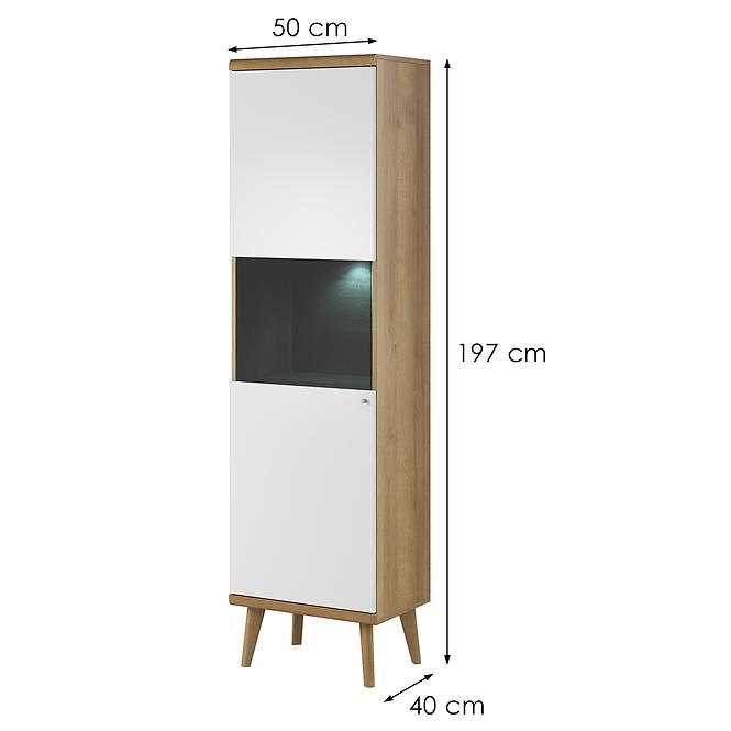 Vitrine Primo 50cm Eiche Riviera